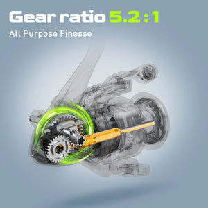 Spinning Reel Graphite Reel, 12kg Max Drag, 9+1 Ball Bearings, 5.2:1 Gear Ratio