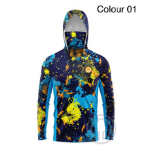 Load image into Gallery viewer, Men&#39;s Long Sleeve Jersey Fishing UV protection Hoodie Mask Shirt Clothing