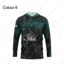Load image into Gallery viewer, Summer Fishing Hooded Shirts UV Protection Outdoor Long Sleeve Hoodie Clothes