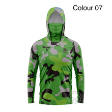 Load image into Gallery viewer, Men&#39;s Long Sleeve Jersey Fishing UV protection Hoodie Mask Shirt Clothing