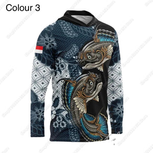 Summer Fishing Hooded Shirts UV Protection Outdoor Long Sleeve Hoodie Clothes