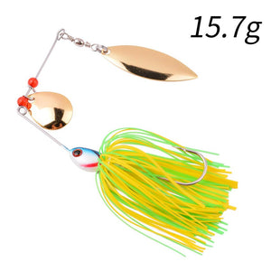 1pcs Spinner Bait 10G 16G 17G Metal Lure Hard Fishing Lure Spinner Lure Spinnerbait Swivel Fish Tackle Wobbler Fishing