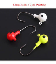 Load image into Gallery viewer, 10pcs Jig Head Hook 3.5g5g7g10g12g14g18g Fishing Hook coloured painted eye