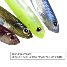 Load image into Gallery viewer, 7cm 8cm 10cm Silicone Soft Baits Lifelike 3D Eyes Shad Fishing Lure Swimbait