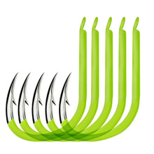 Load image into Gallery viewer, 50pcs Fluorescent Fishing Hooks Barbed Single Circle Carp Hook Carbon Steel
