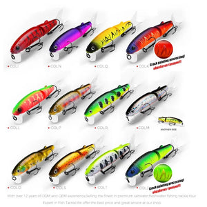 11.3cm 13.7g fishing glide lure minnow quality bait swim jointed
