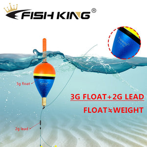 FISH KING 5pcs Float 2.0+2.0gr/3.0+2.0gr/4.0+2.0gr/5.0+2.0gr Copper Fishing Float Vertical Fishing Tackle
