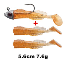 Load image into Gallery viewer, 1 Set 7.6g/14g/15g/25g Jig Head hook Fishing Lure Minnow Wobblers Silicone Soft Baits Tackle