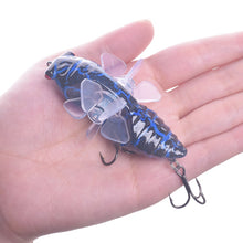 Load image into Gallery viewer, 1Pcs Cicada Top water Popper Fishing Lures 7.5cm 15.5g Artificial Bait Rotating Double Propeller