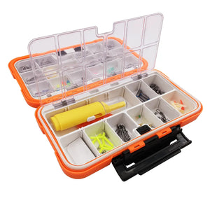 Fishing waterproof accessories small tackle box fish double sided storage box