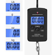 Load image into Gallery viewer, Portable 40Kg 10g Hanging Digital Scale Back Light Electronic