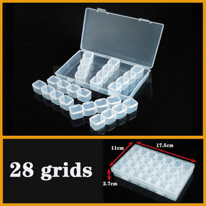 Transparent Plastic storage box Screw fishing tablets craft Compartment Case