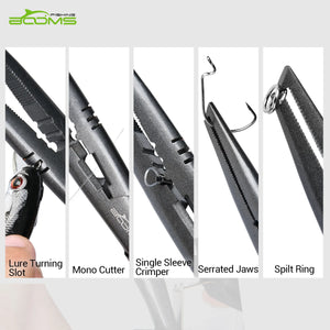 Fishing Pliers Fish Grip Set 23cm Long Nose Hook Remover Stainless Line Cutter Scissors