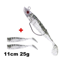 Load image into Gallery viewer, 1 Set 7.6g/14g/15g/25g Jig Head hook Fishing Lure Minnow Wobblers Silicone Soft Baits Tackle