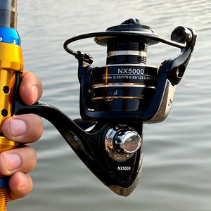 GHOTDA Fishing Reel Spinning Metal Spool Stainless Steel Ball Bearing Metal Handle Saltwater & Fresh