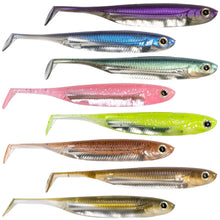 Load image into Gallery viewer, 5/6pcs Fishing Soft Plastic Lures Silicone Bait Paddle Tail Shad Swimbaits