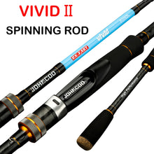 Load image into Gallery viewer, JOHNCOO 2 option rod tip UL/L M/ML Spinning Rod Solid Tip 2.1m 1.92m spin and cast Fast Action Carbon Rod for Light Jigging Fishing Rod