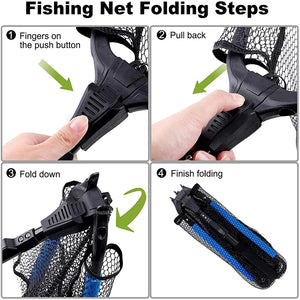 Floating Fishing Net Landing Net Pole Easy Foldable Fishing Accessorie