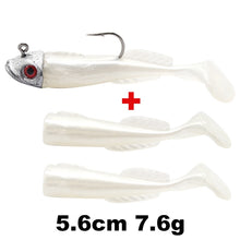 Load image into Gallery viewer, 1 Set 7.6g/14g/15g/25g Jig Head hook Fishing Lure Minnow Wobblers Silicone Soft Baits Tackle