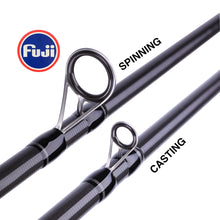 Load image into Gallery viewer, BUDEFO MAXIMUS Lure Fishing Rod 1.8m 2.1m 2.4m 2.7m 3.0m30T Carbon Spinning Baitcasting FUJI Guide Travel Lure Rod 3-50g ML/M/MH