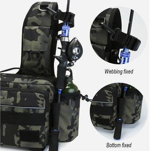 Multifunctional Fishing Tackle Bags Single Shoulder Crossbody Bag Waist Pack Fish Lures Gear Utility Storage Fishing Bag  X232G