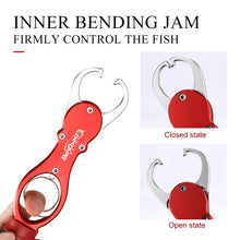 Load image into Gallery viewer, Lip Grip with Scales Catch Fishing Tool Fish weighting Clamp Tackle Holder Anti Slip Clip Rope Lip Grip Pliers Aluminum