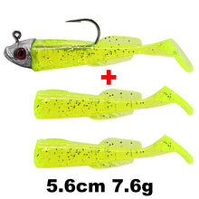 Load image into Gallery viewer, 1 Set 7.6g/14g/15g/25g Jig Head hook Fishing Lure Minnow Wobblers Silicone Soft Baits Tackle