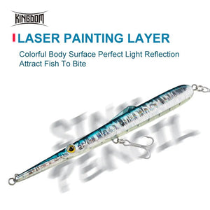 Needle Gar Fishing Lure Pencil 205mm 130mm Stick Pencil Z action Hard Baits
