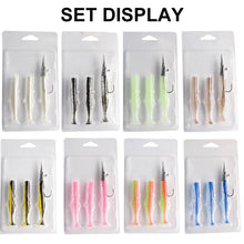 Load image into Gallery viewer, 1 Set 7.6g/14g/15g/25g Jig Head hook Fishing Lure Minnow Wobblers Silicone Soft Baits Tackle