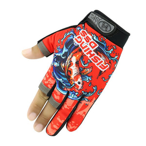 Three finger cut sport fishing gloves finger protector gloves