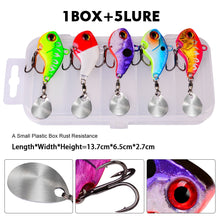 Load image into Gallery viewer, 5Pcs VIB Lures 6-10-15-21-28g Metal Jigging Spoon Sinking  Hard Baits Crankbait Vibration Spinner