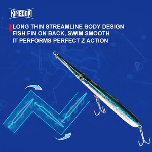 Needle Gar Fishing Lure Pencil 205mm 130mm Stick Pencil Z action Hard Baits