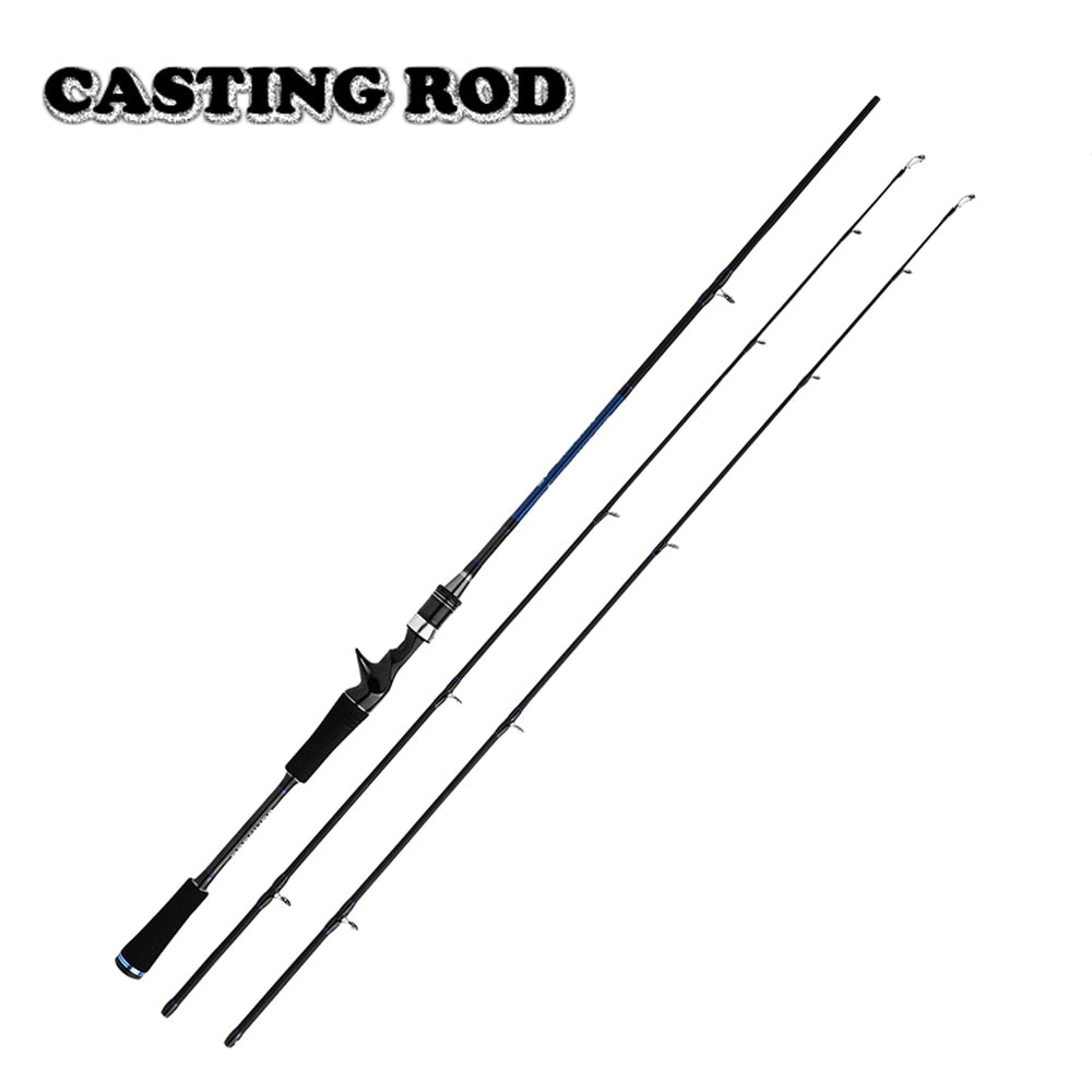 JOHNCOO Casting Spinning Fishing Rod Power M MH Carbon Rod Pole 2 Section Fiber Baitcasting Fishing Rod
