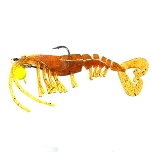 Soft prawn Bait swimming lure with Mustad Hook and weight Fishing Lures 3 Pcs/lot