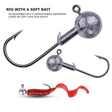 Load image into Gallery viewer, 20/50pcs Lead jig Head Fishing Hook 1g-20g Hooks for Soft Lures Carbon Steel