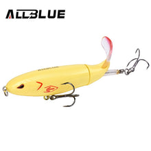 Load image into Gallery viewer, ALLBLUE Whopper Popper 9cm/11cm/13cm Topwater Fishing Lure Artificial Bait Hard lure with soft Rotating Tail Fishing Tackle