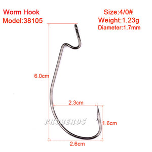 10pcs/lot High-carbon Steel Fishing Hooks Lead Jig Head 1/0-4/0# Hooks weedless For Soft Bait Tackle High Quality Accessories
