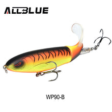 Load image into Gallery viewer, ALLBLUE Whopper Popper 9cm/11cm/13cm Topwater Fishing Lure Artificial Bait Hard lure with soft Rotating Tail Fishing Tackle