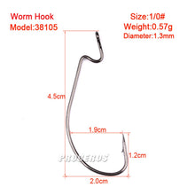 Load image into Gallery viewer, 10pcs/lot High-carbon Steel Fishing Hooks Lead Jig Head 1/0-4/0# Hooks weedless For Soft Bait Tackle High Quality Accessories