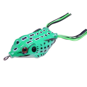 8PCS Mixed Color Frog Soft Lure Set Top Water Wobblers Rubber Artificial Baits for Snake Head Gear Lures Kit Fishing Tackle