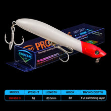 Load image into Gallery viewer, 6pcs Popper Fishing Lure Set Floating stick Artificial Bait Top water lure Tackle