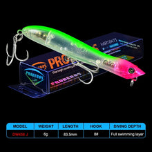 Load image into Gallery viewer, 6pcs Popper Fishing Lure Set Floating stick Artificial Bait Top water lure Tackle