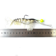 Load image into Gallery viewer, Soft prawn Bait swimming lure with Mustad Hook and weight Fishing Lures 3 Pcs/lot