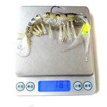 Load image into Gallery viewer, Soft prawn Bait swimming lure with Mustad Hook and weight Fishing Lures 3 Pcs/lot