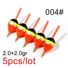Load image into Gallery viewer, FISH KING 5pcs Float 2.0+2.0gr/3.0+2.0gr/4.0+2.0gr/5.0+2.0gr Copper Fishing Float Vertical Fishing Tackle