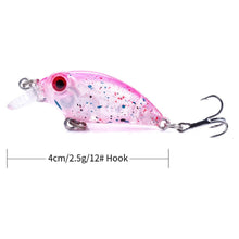 Load image into Gallery viewer, 1pc Mini Crankbait Fishing Lure 4cm 2.5g Pesca Minnow Fish Hard Bait Artificial Lure Swimbait Wobblers Fishing Tackle