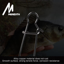 Load image into Gallery viewer, Meredith 50pcs Stainless Steel Fishing Connector Fast Clip Lock Snap Swivel Solid Rings Safety Snaps Fishing Hook Tool Snap