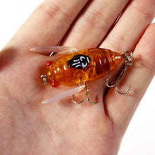 Load image into Gallery viewer, 1x Cicada Hard Fake Bait Fishing Lure 5cm 6g  Artificial surface popper Insect Tackle