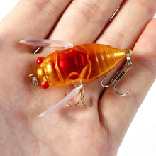 Load image into Gallery viewer, 1x Cicada Hard Fake Bait Fishing Lure 5cm 6g  Artificial surface popper Insect Tackle