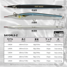 Load image into Gallery viewer, Needle gar fishing lure long casting pencil sinking 140mm/180mm skipping garfish